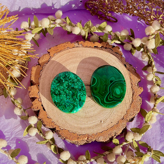 malachite palm stone ~ intuitively chosen