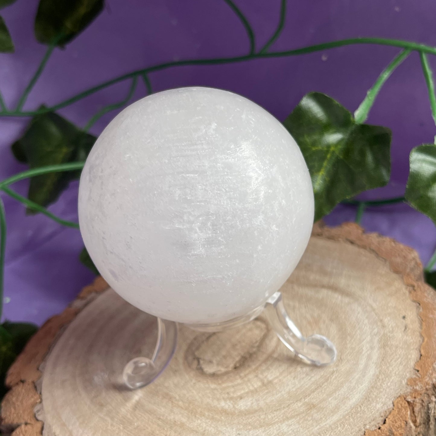 satin spar selenite sphere