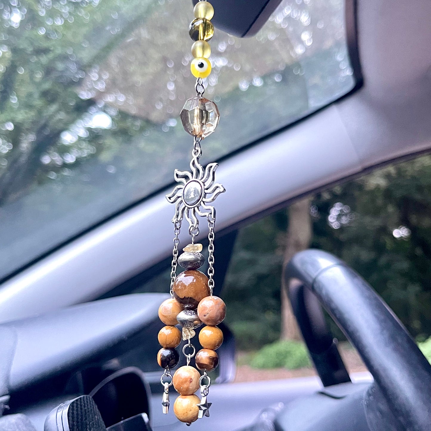 autumn sun car charm