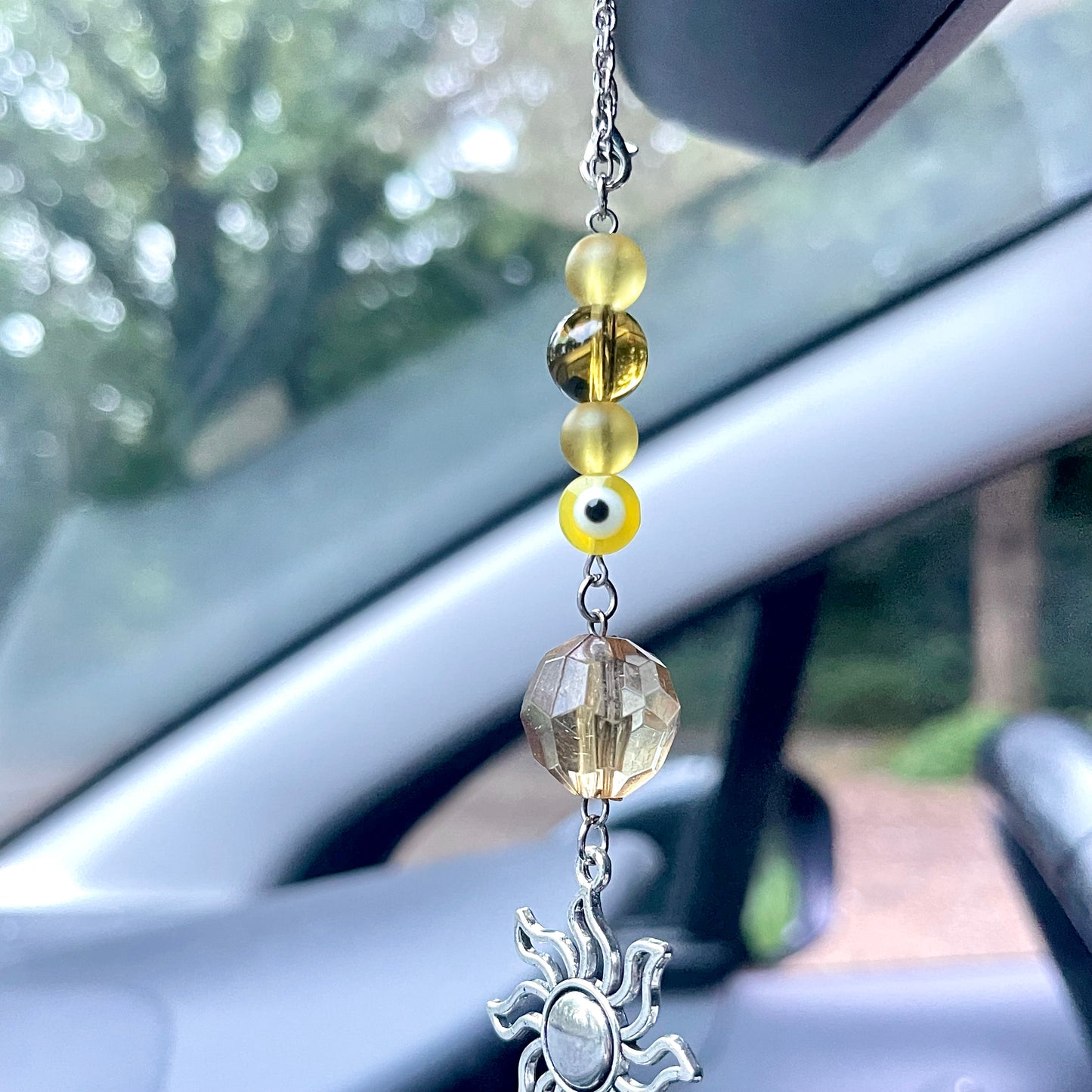 autumn sun car charm