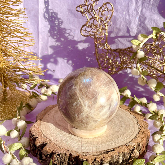 moonstone with sunstone sphere