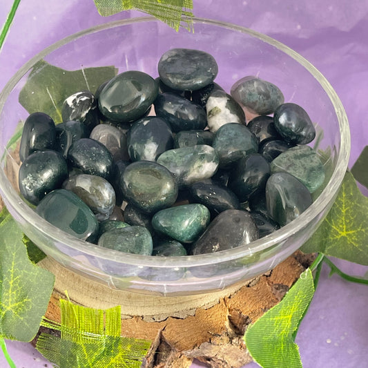 moss agate mini tumble