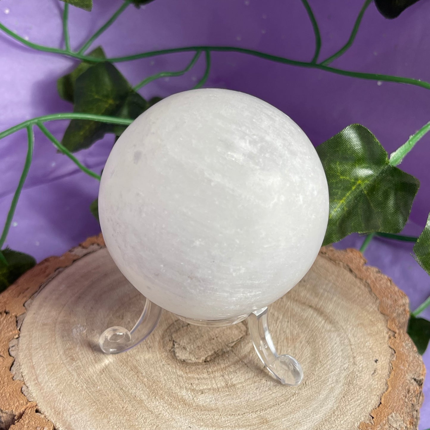 satin spar selenite sphere