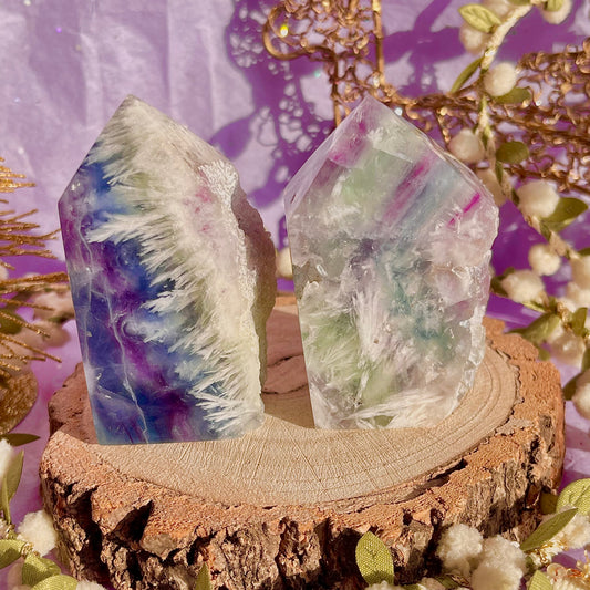 snowflake rainbow fluorite tower ~ choose your own