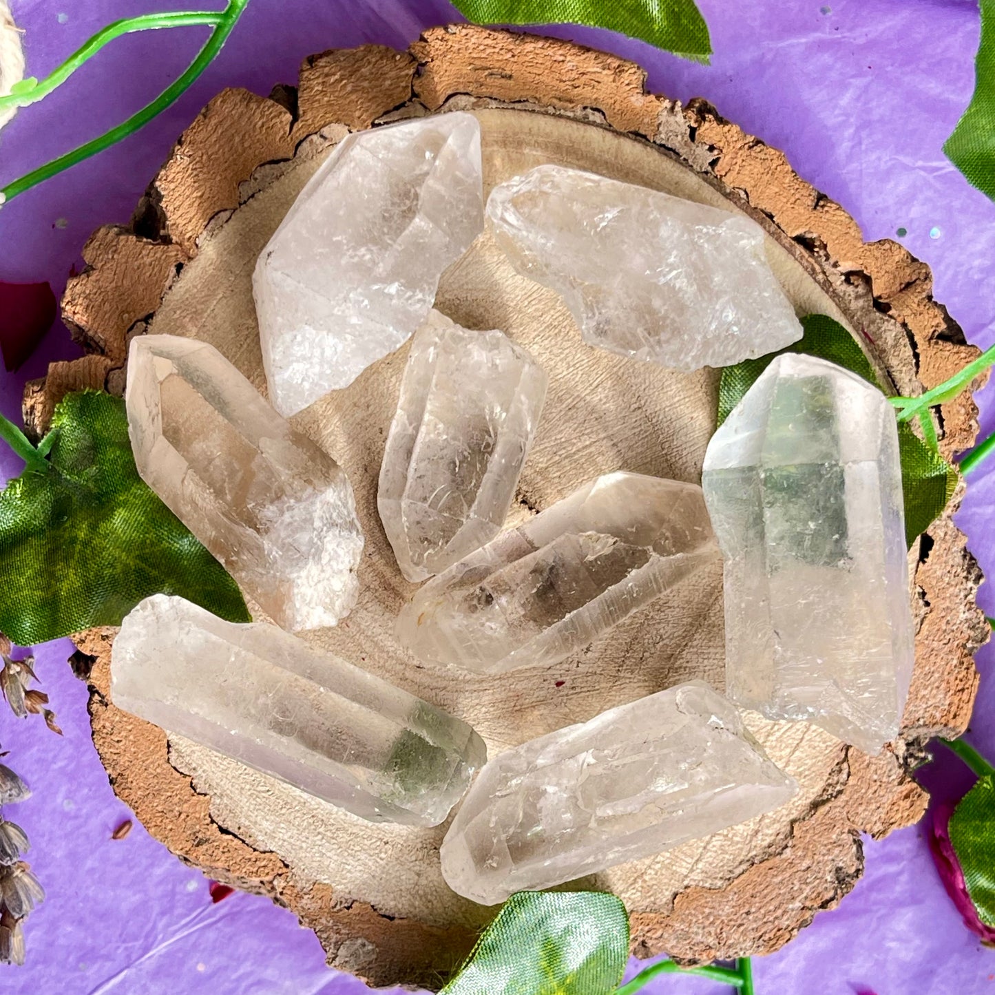 raw clear quartz points (s)