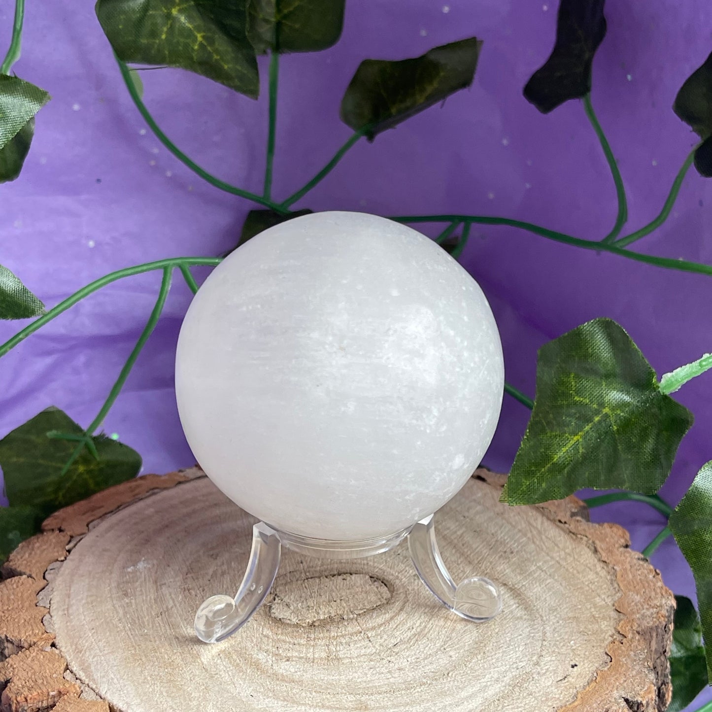 satin spar selenite sphere