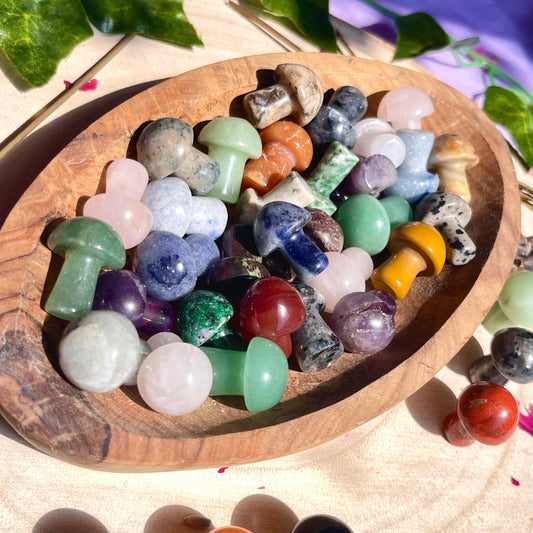 mystery crystal mushroom carving