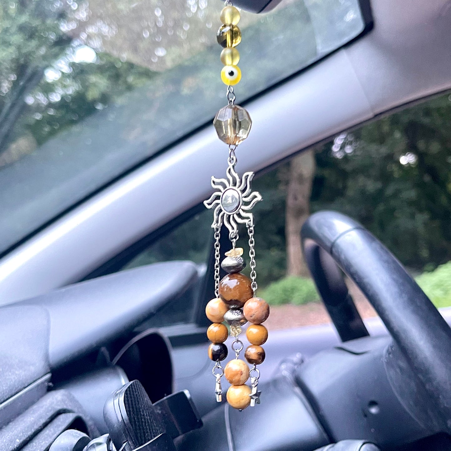 autumn sun car charm