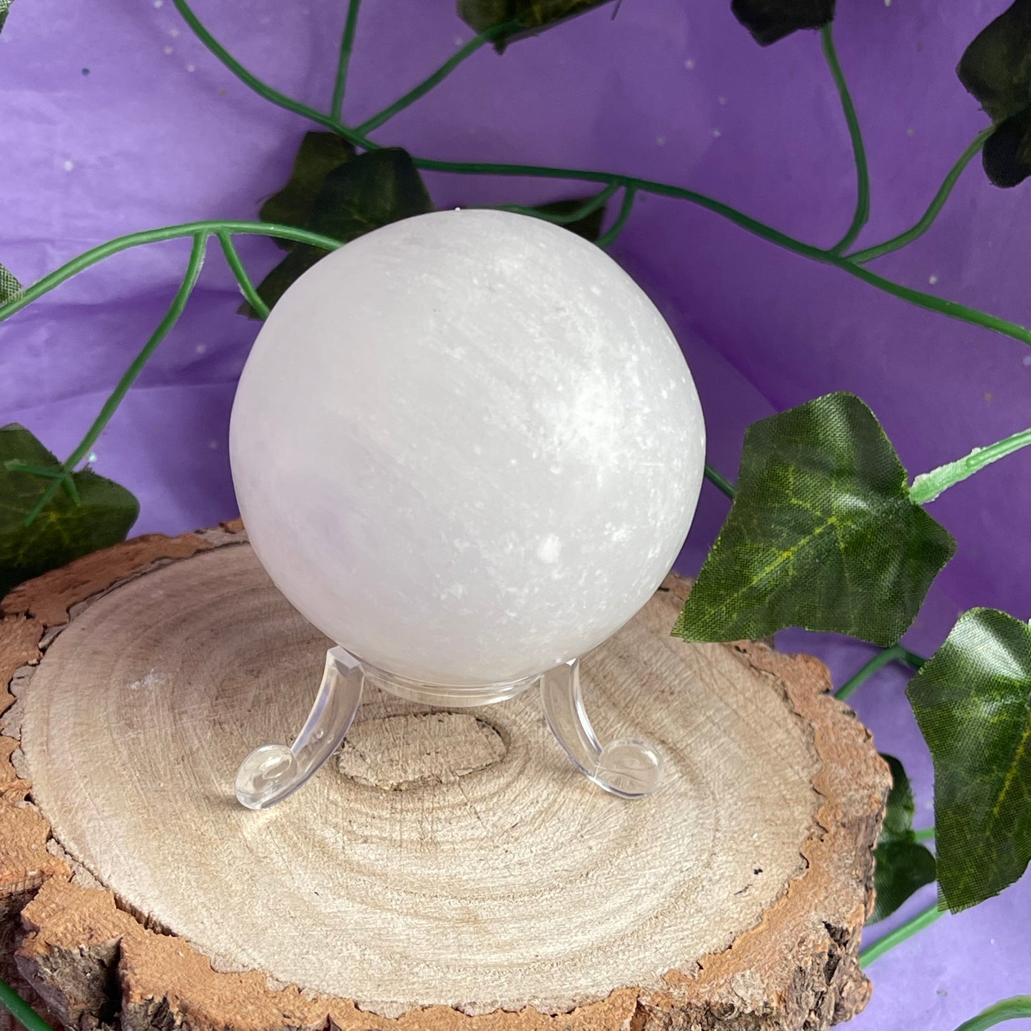 satin spar selenite sphere