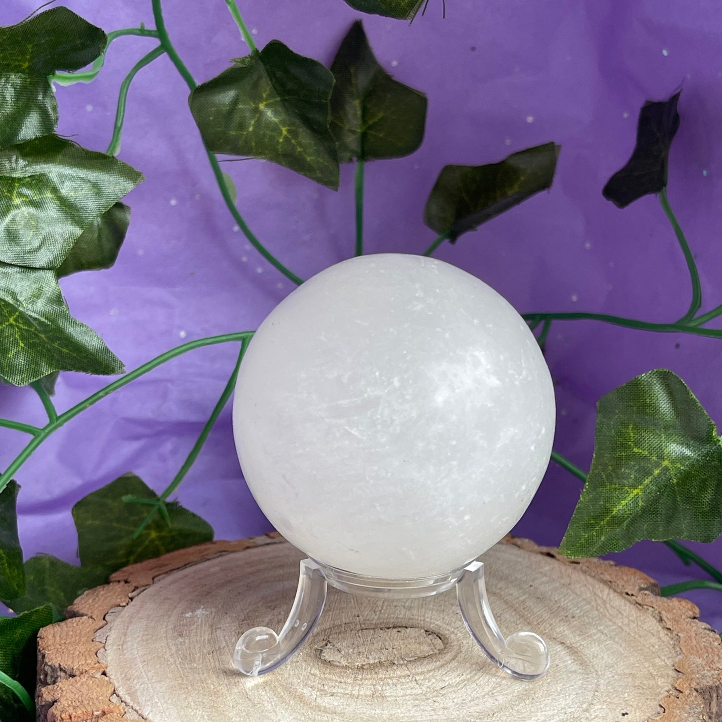 satin spar selenite sphere