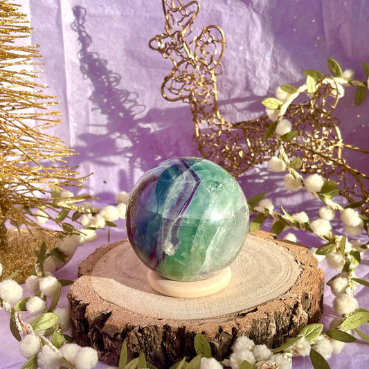 rainbow fluorite sphere