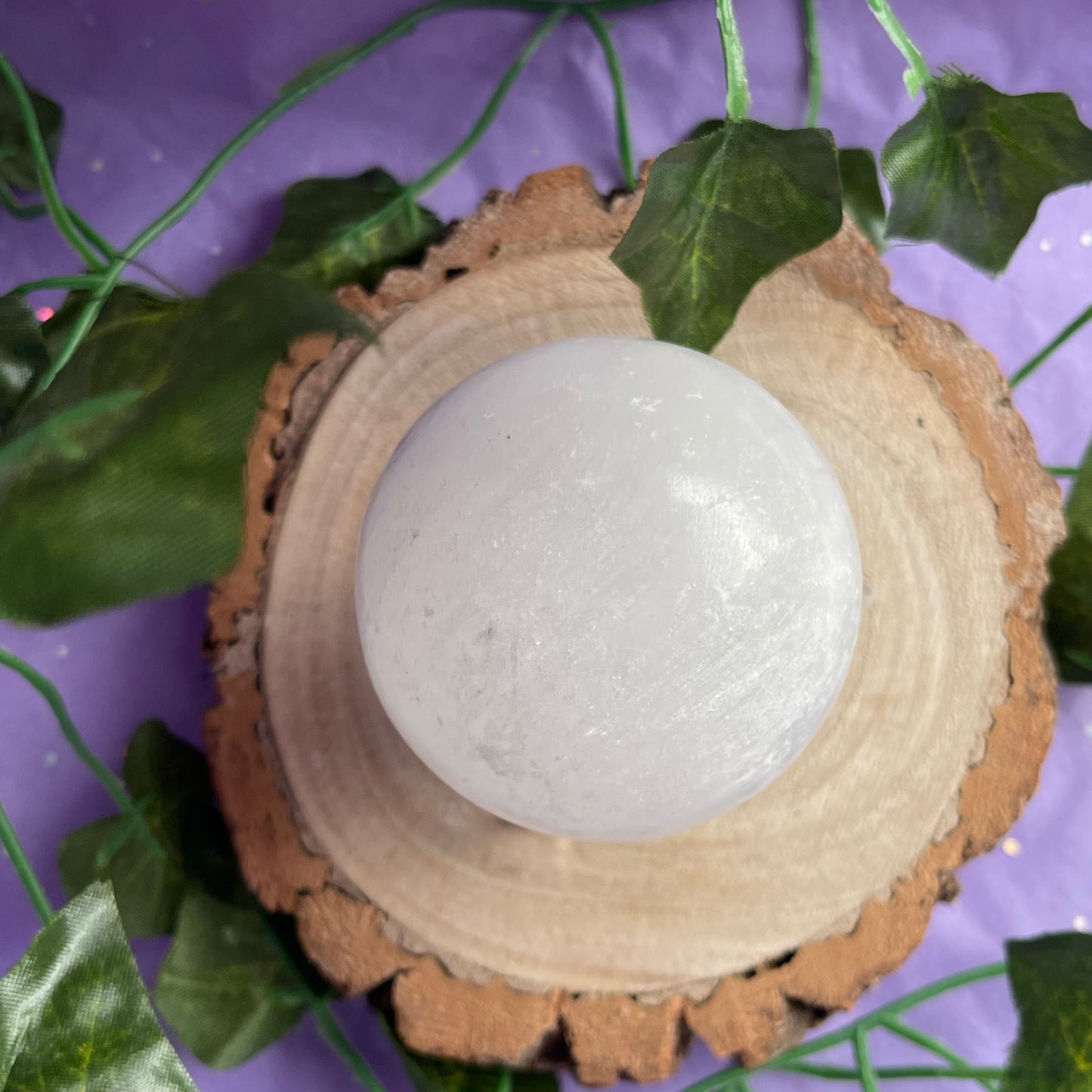 satin spar selenite sphere