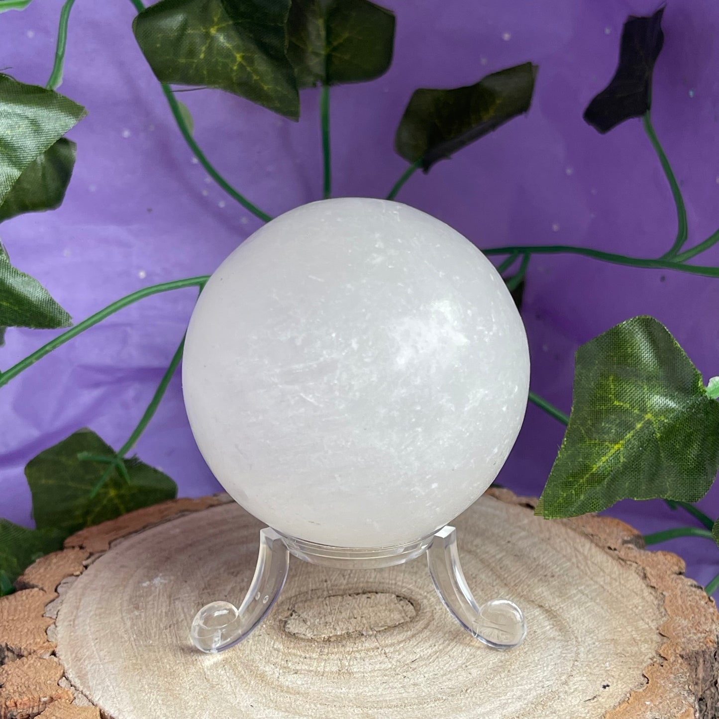 satin spar selenite sphere