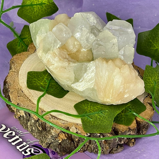 apophyllite with stilbite & green apophyllite cluster B