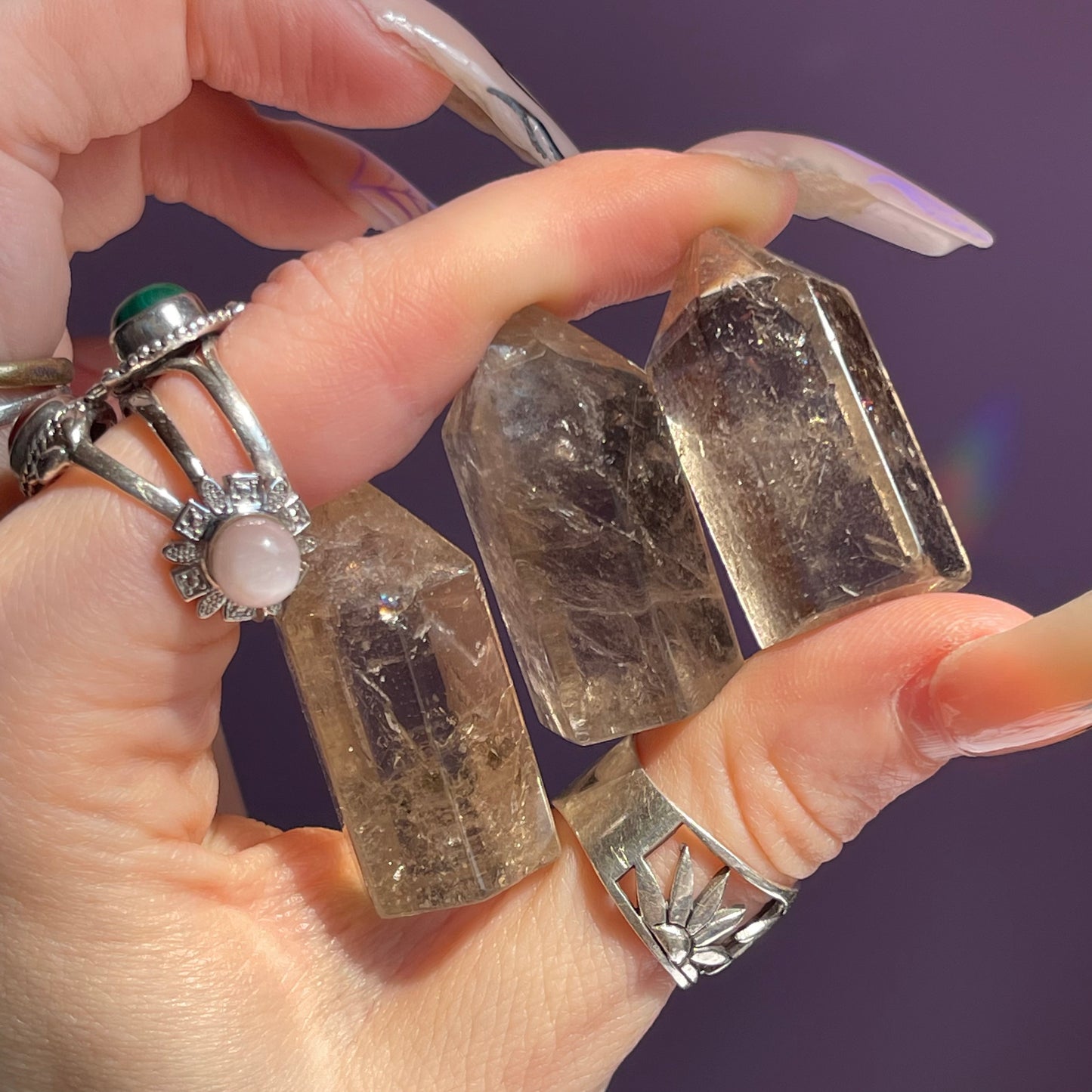 smokey quartz points