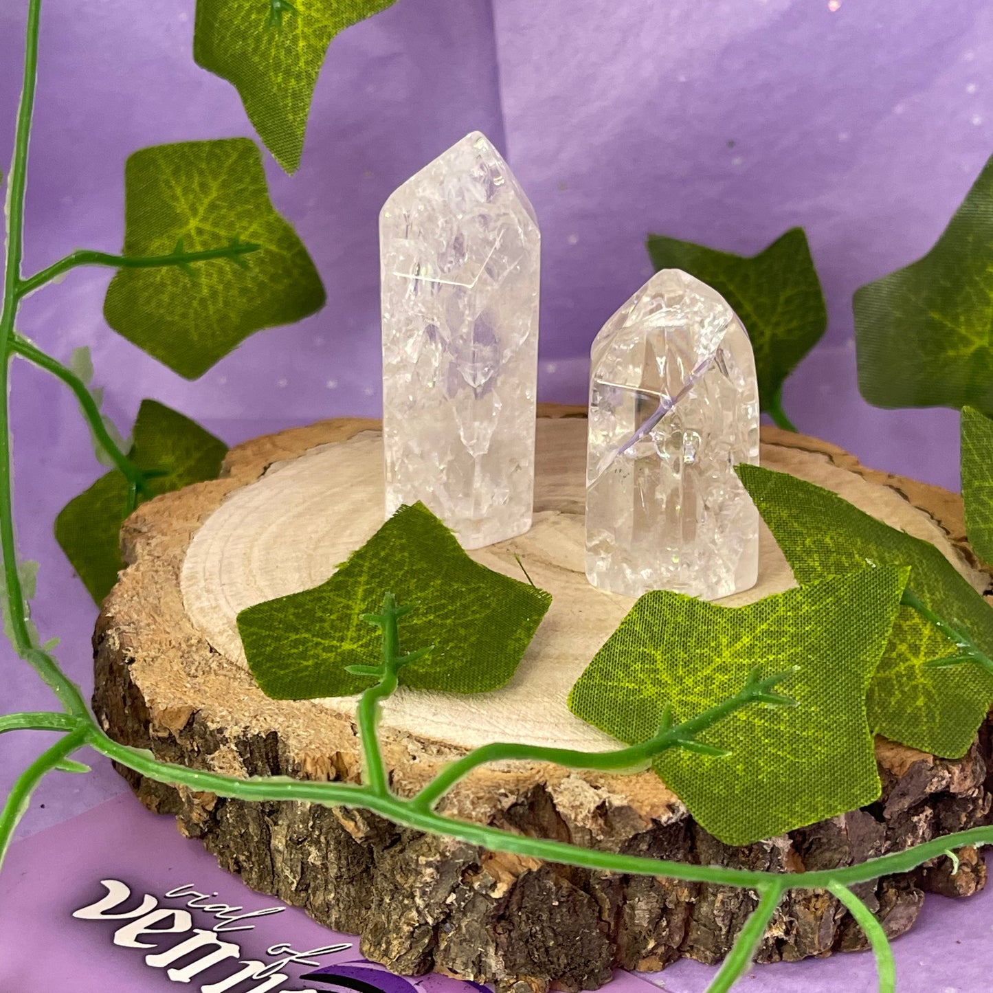 crackle quartz tower (medium)