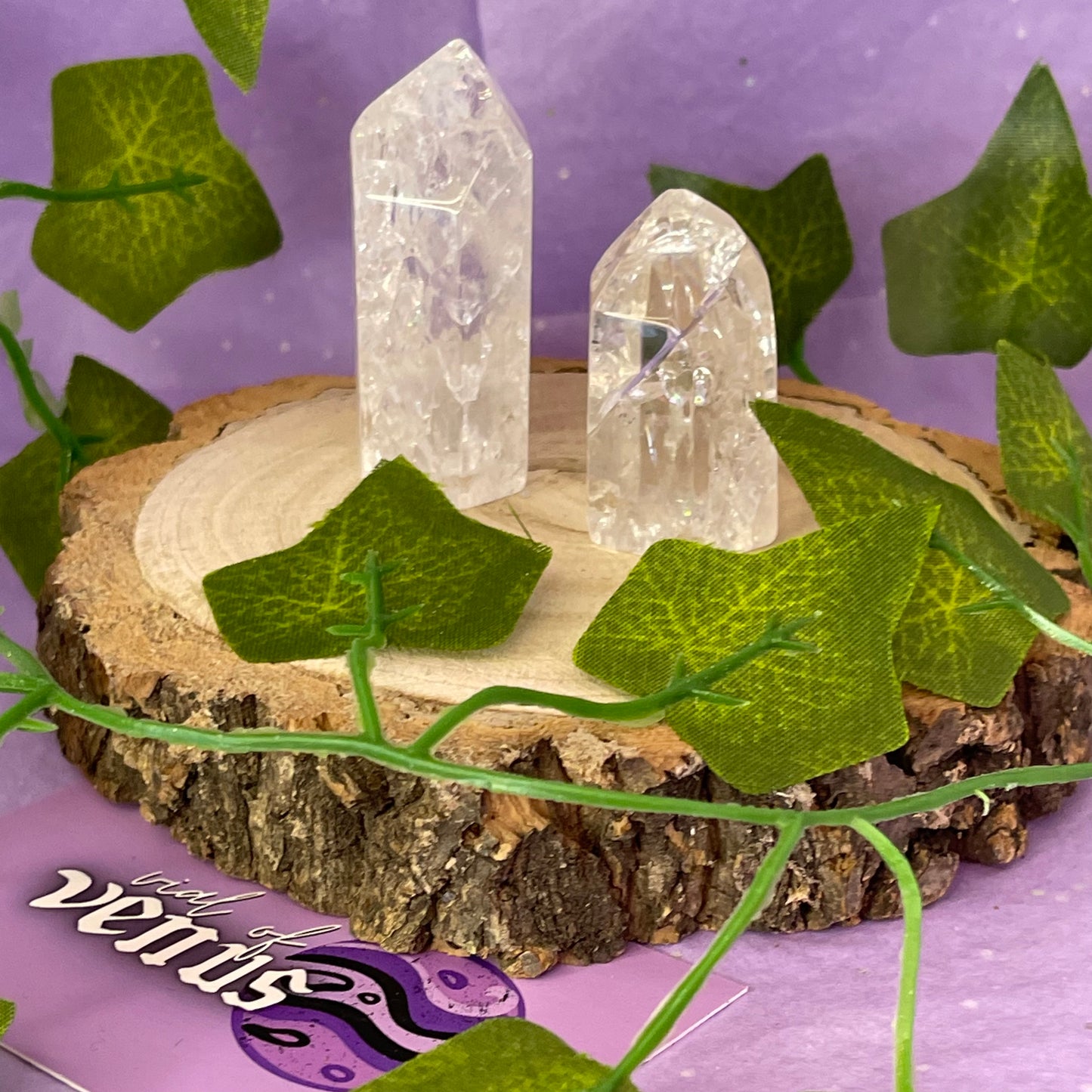 crackle quartz tower (medium)