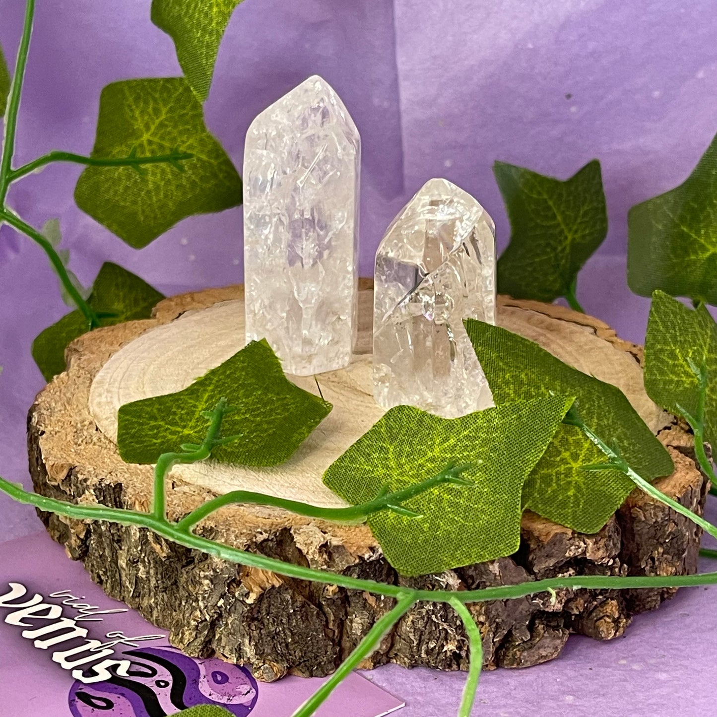 crackle quartz tower (medium)