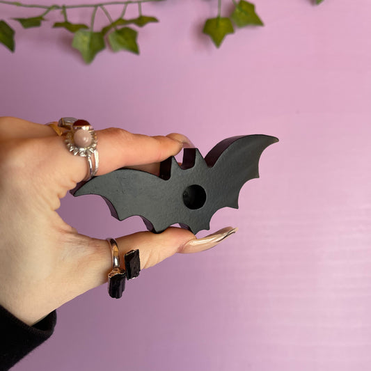 bat spell candle holder