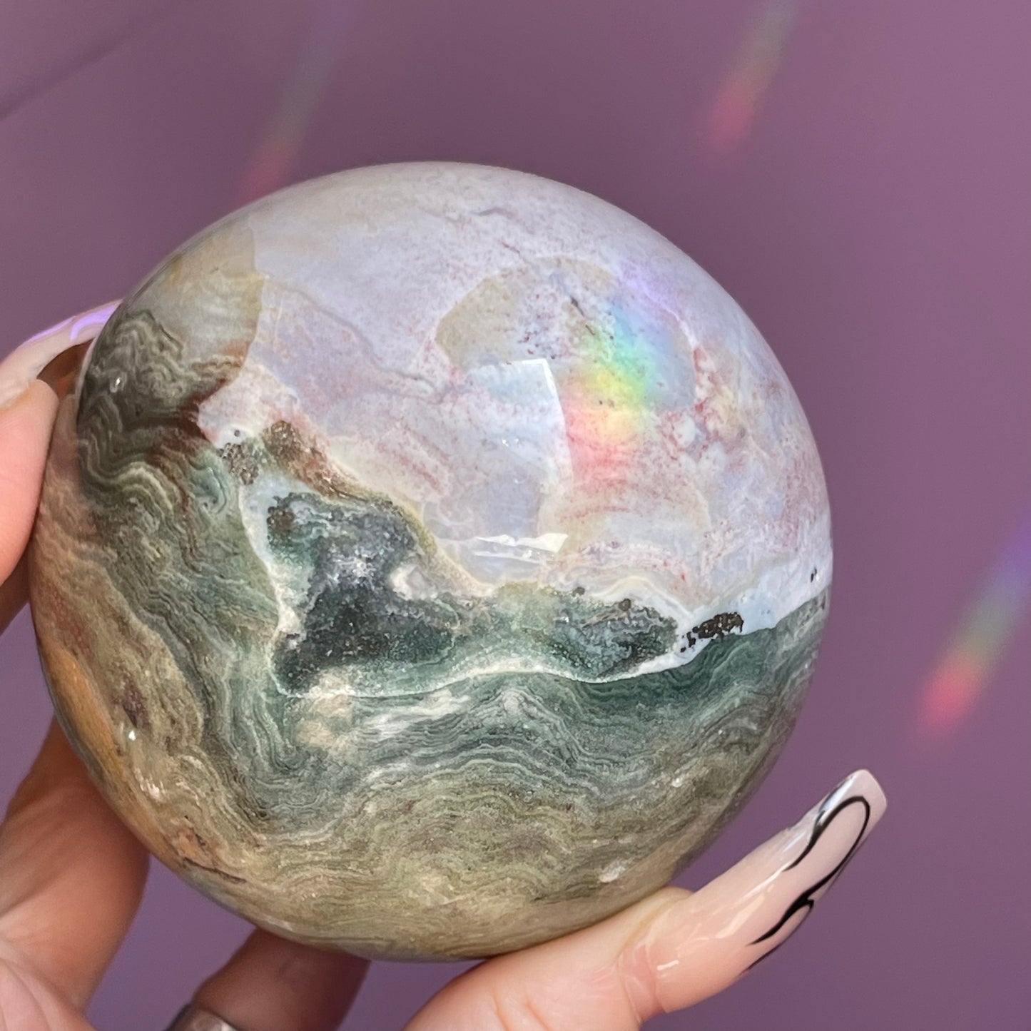 sea jasper sphere B 0.800kg