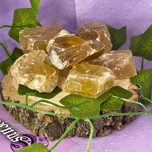 honey calcite raw/rough