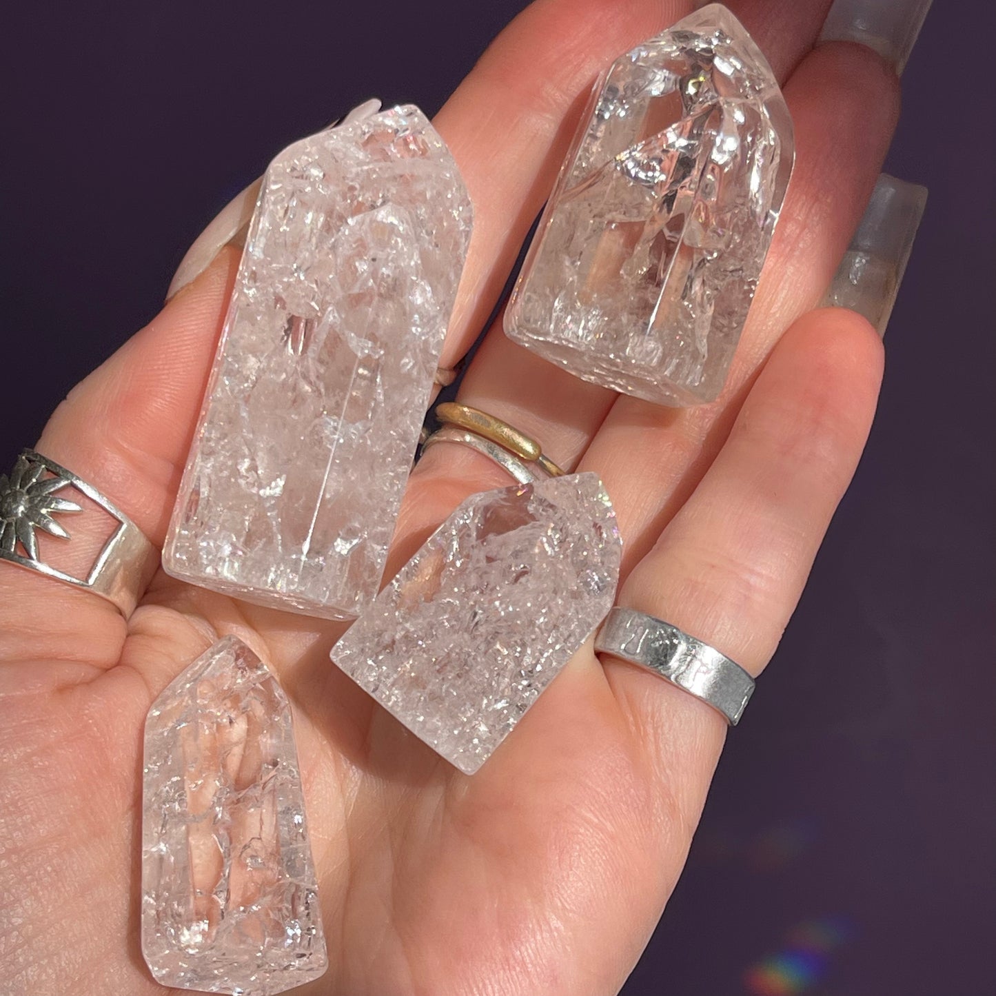 crackle quartz tower (medium)