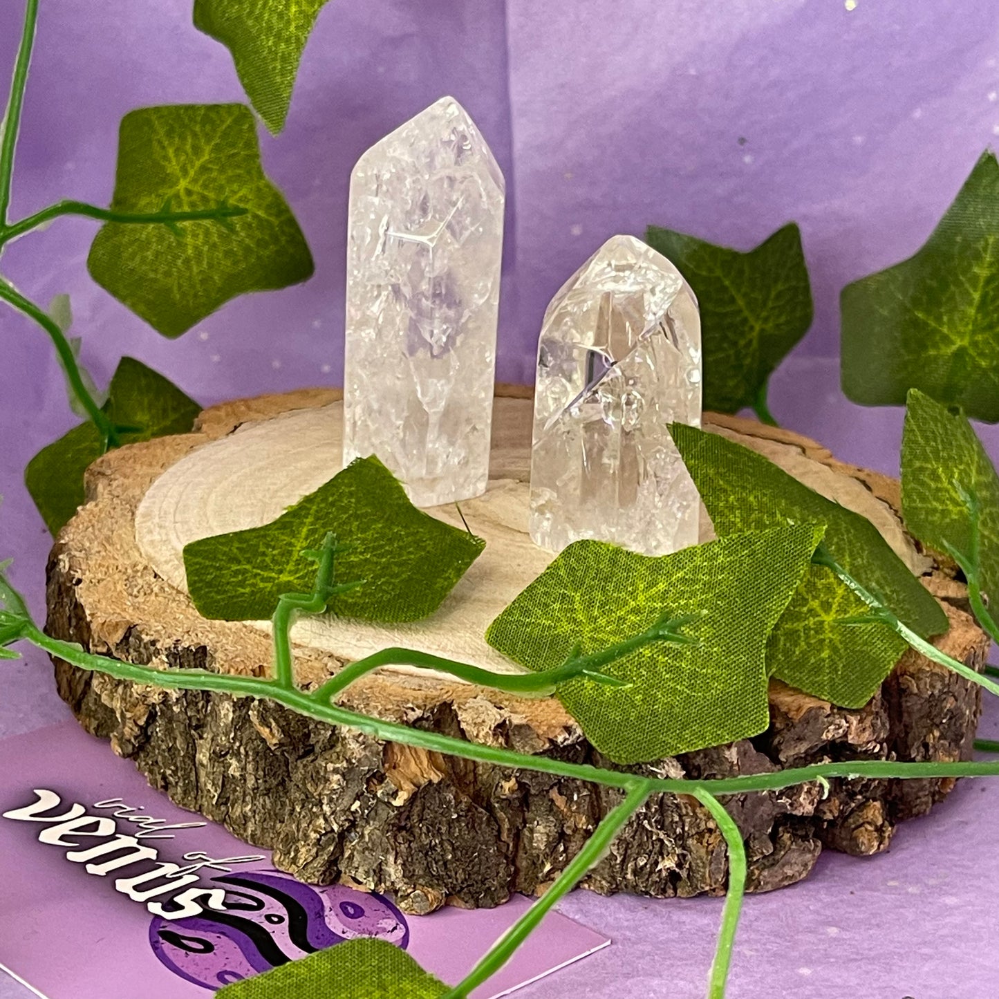 crackle quartz tower (medium)