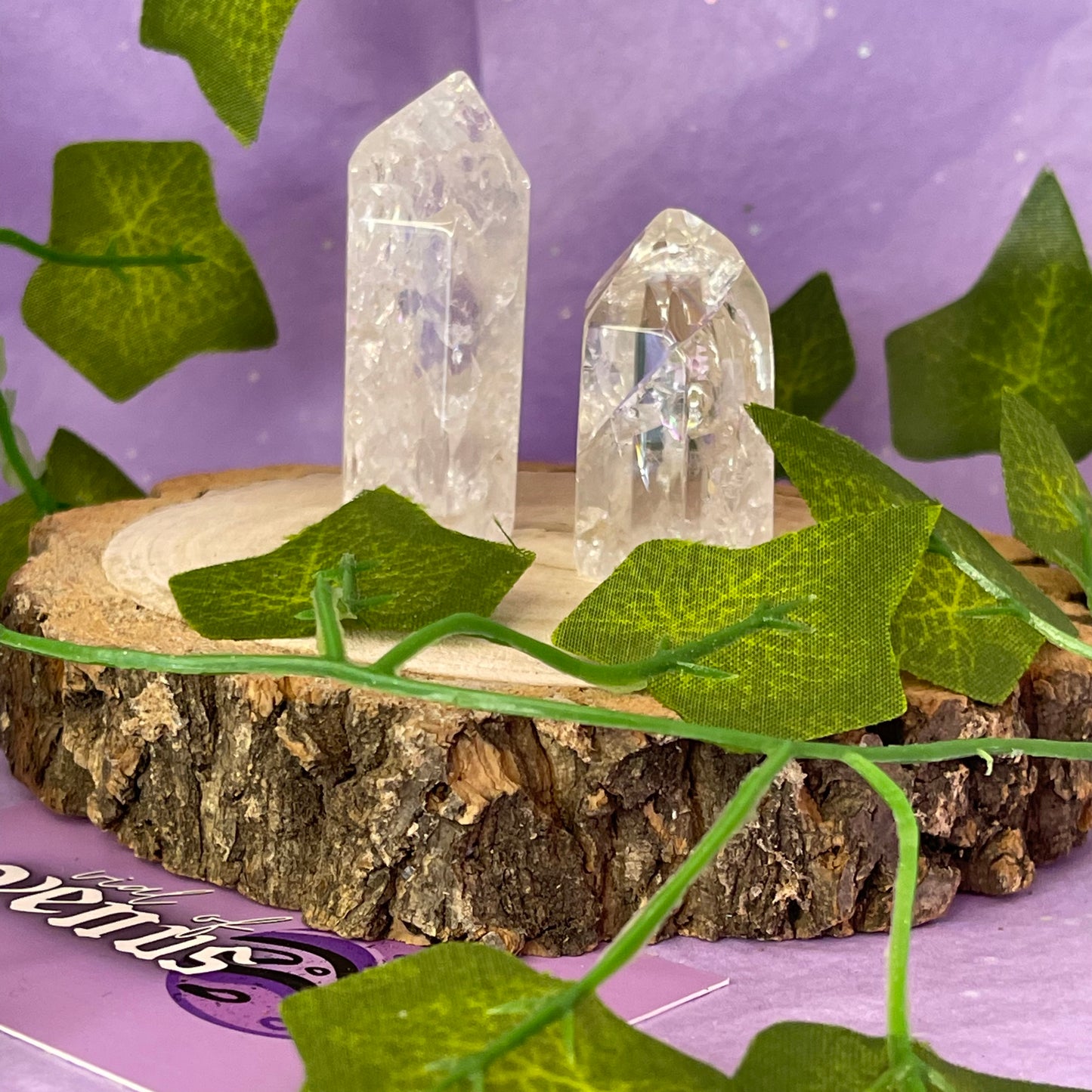 crackle quartz tower (medium)