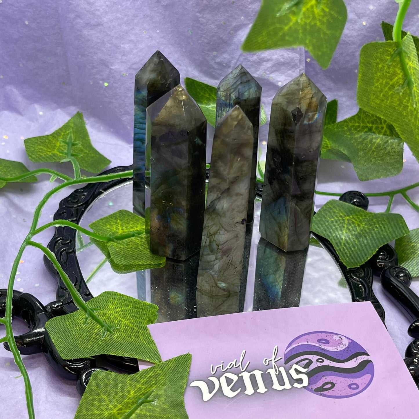 labradorite towers (small) - super flashy