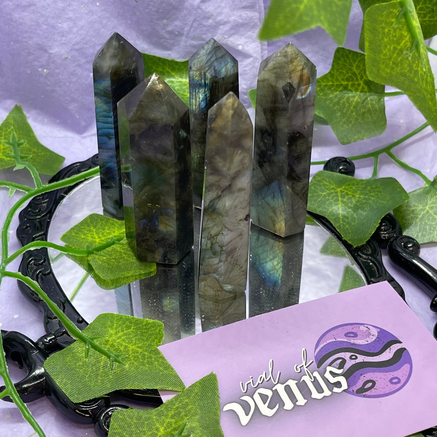 labradorite towers (small) - super flashy