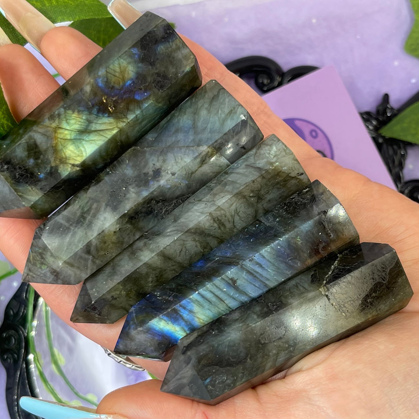 labradorite towers (small) - super flashy