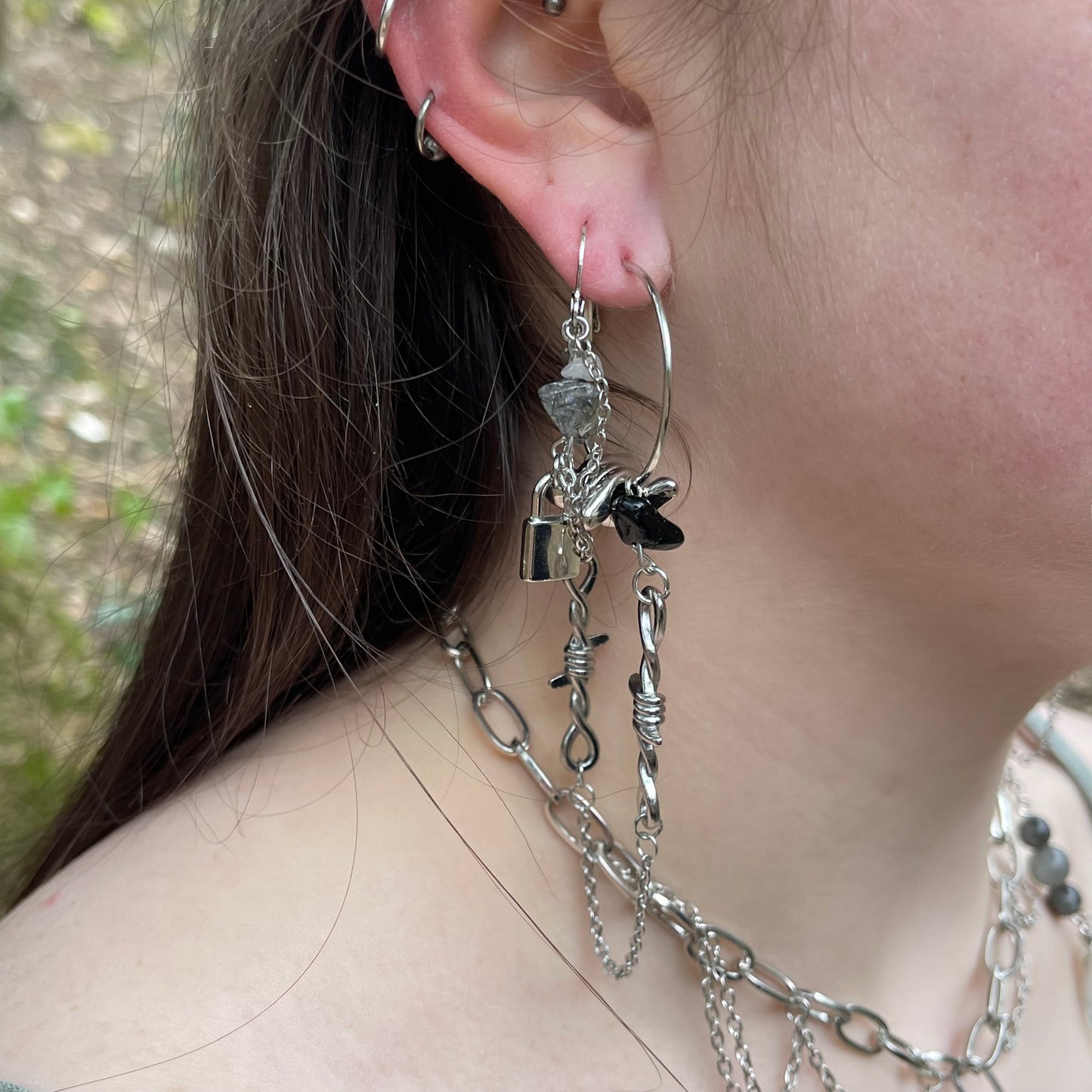 locked down protection earrings