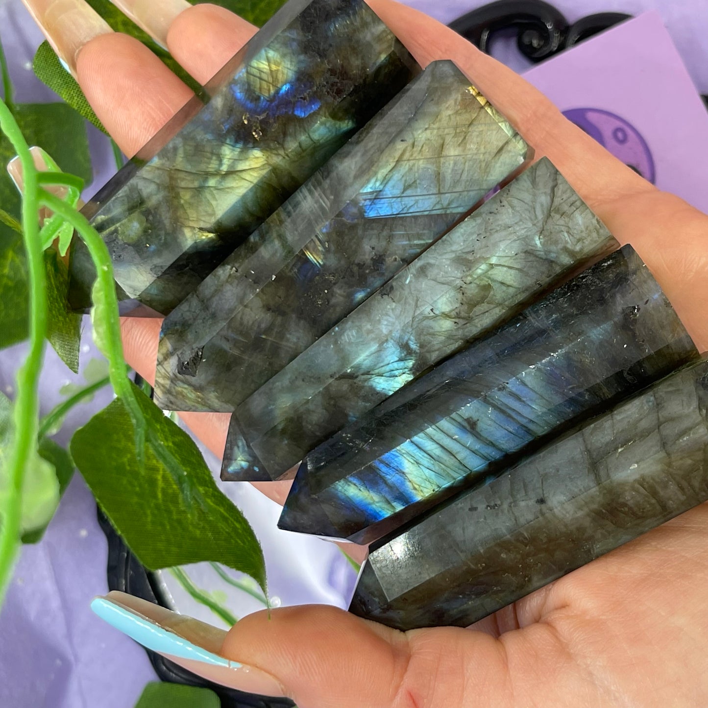 labradorite towers (small) - super flashy