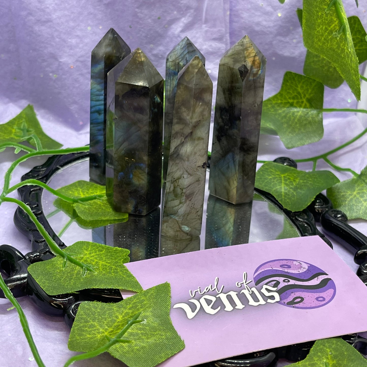 labradorite towers (small) - super flashy