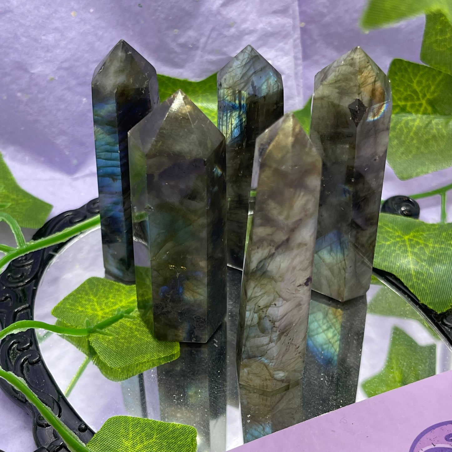 labradorite towers (small) - super flashy