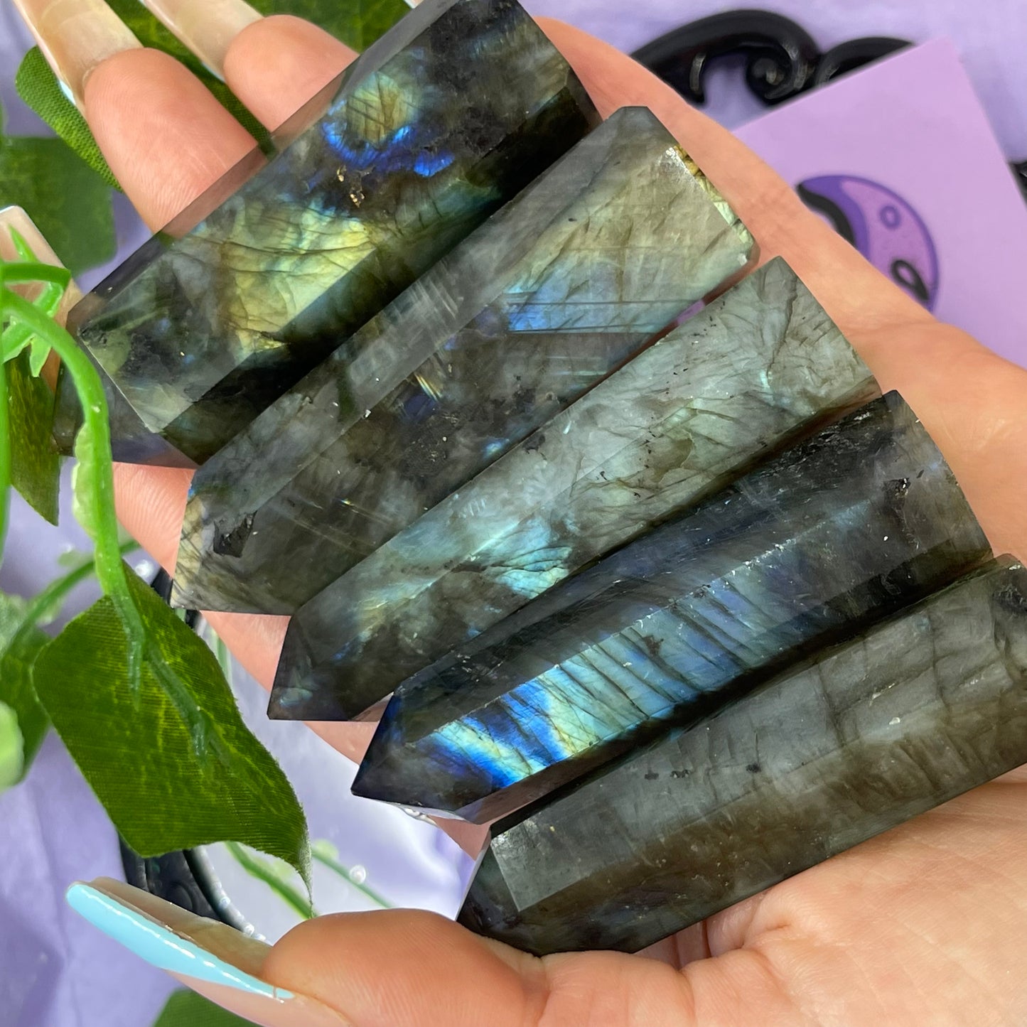 labradorite towers (small) - super flashy